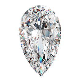 Pear shaped lab grown diamond