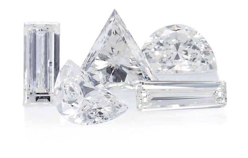 Lab grown diamonds come in the same classic shapes as earth-mined diamonds.